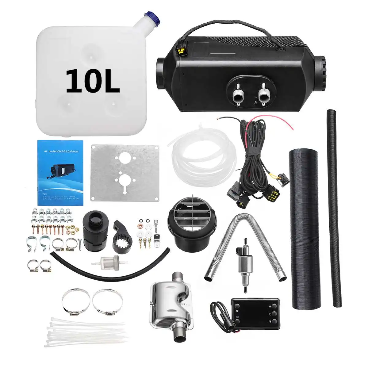 $87.32 Car Air Diesel Heater 12V/24V 3KW 5KW 8KW Diesel Air Parking Car Heaters with Remote Control LCD Panel for Motor Truck Boat