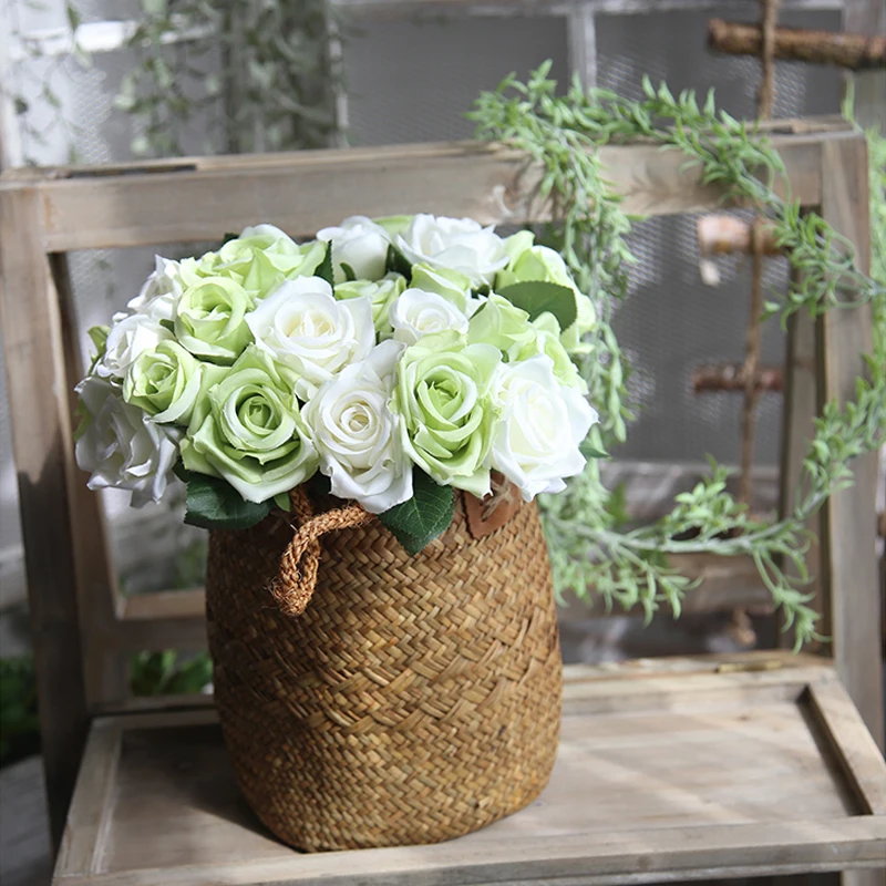 8/9 шт. шелковые розы искусственные цветы украшение для дома и сада свадебный