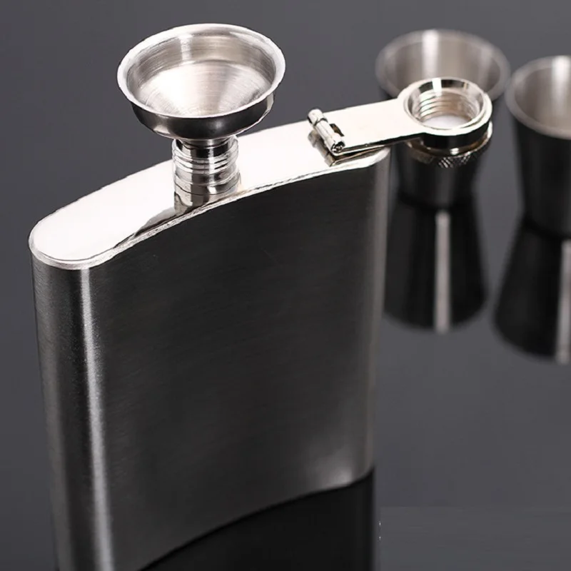 Pocket Portable Stainless Steel Hip Flask 7oz Wine Mug Wisky Bottle With Box Mini Drinkware Alcohol For Drinker Gifts | Дом и сад