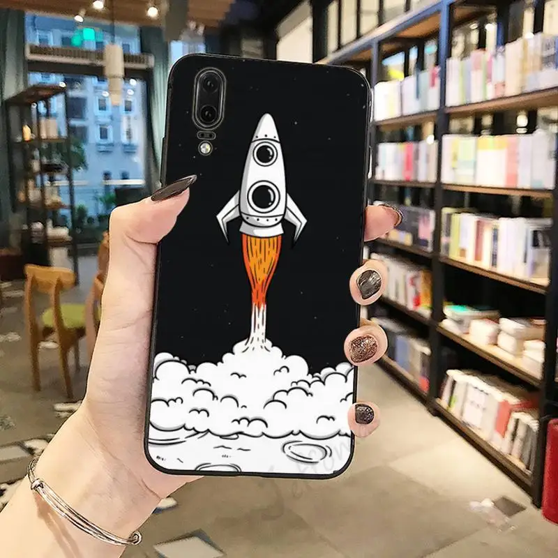 

Cartoon spacecraft universe Phone Case For Huawei honor Mate P 10 20 30 40 Pro 10i 9 10 20 8 x Lite