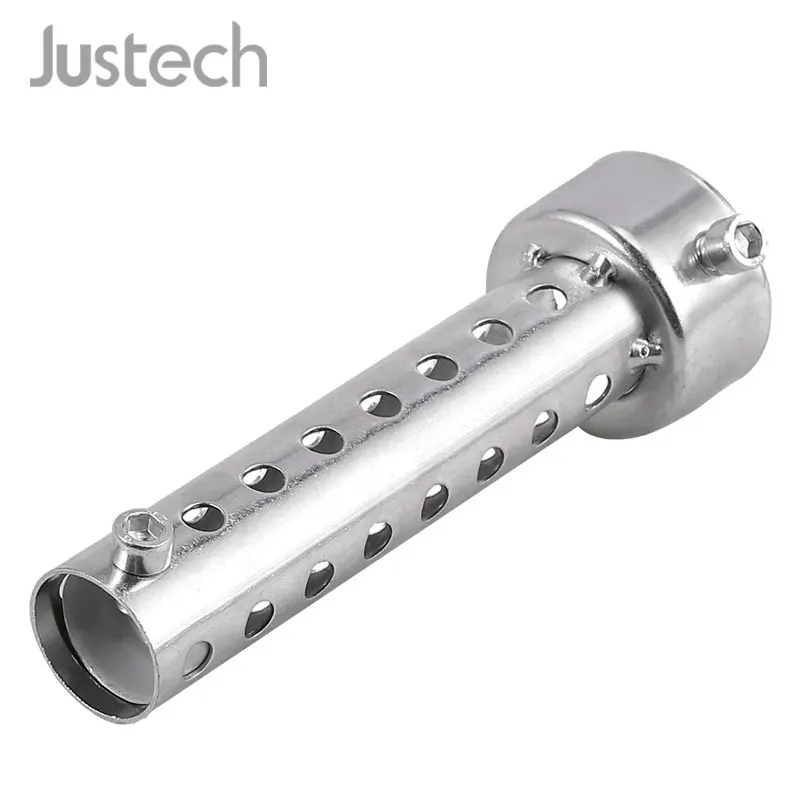 Jutech 2 шт. 48 мм универсальный глушитель дефлектор дБ съемный серебристый угловой