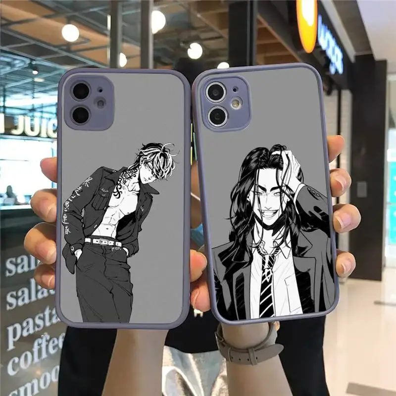 

Tokyo Revengers Phone Case Matte Transparent for iPhone 7 8 11 12 s mini pro X XS XR MAX Plus Clear mobile bag Anime Cartoon