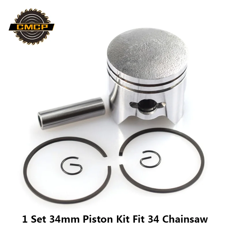 1 компл. 34 мм Поршневой Комплект Fit Gaslione Chinsaw 34 бензопила комплект запасных частей Поршень цепной пилы комплект