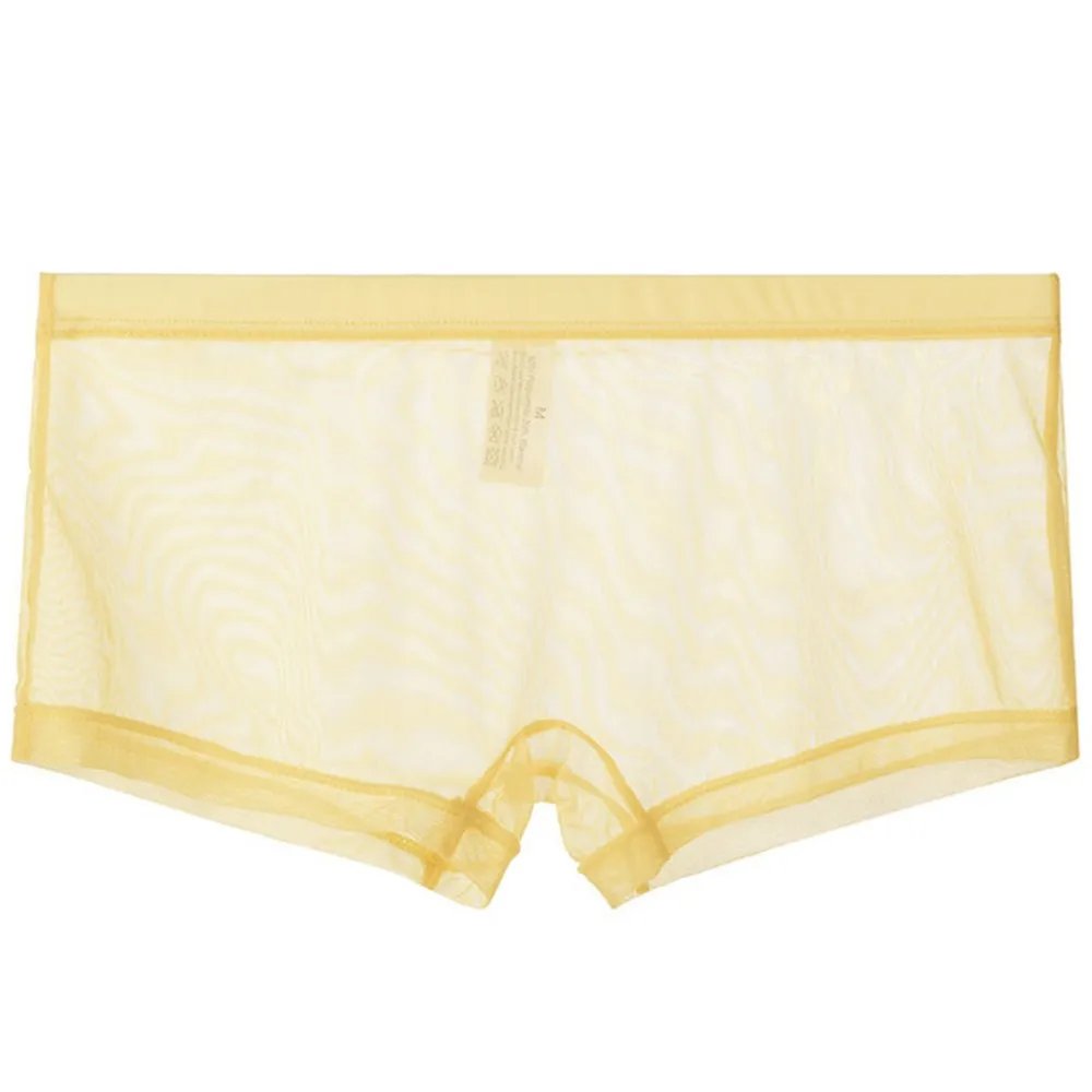 Transparent Boxershorts Male Mid-rise Mesh Trunk Slips Homme Panties Boxer Shorts Men Sexy Seamless Underwear Lingerie A30