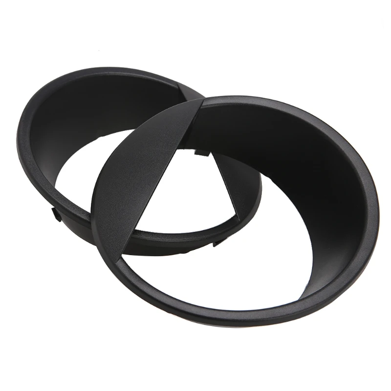 

2x Bezels Front Light Headlight Trim Cover ABS for jeep Wrangler 2007-2015