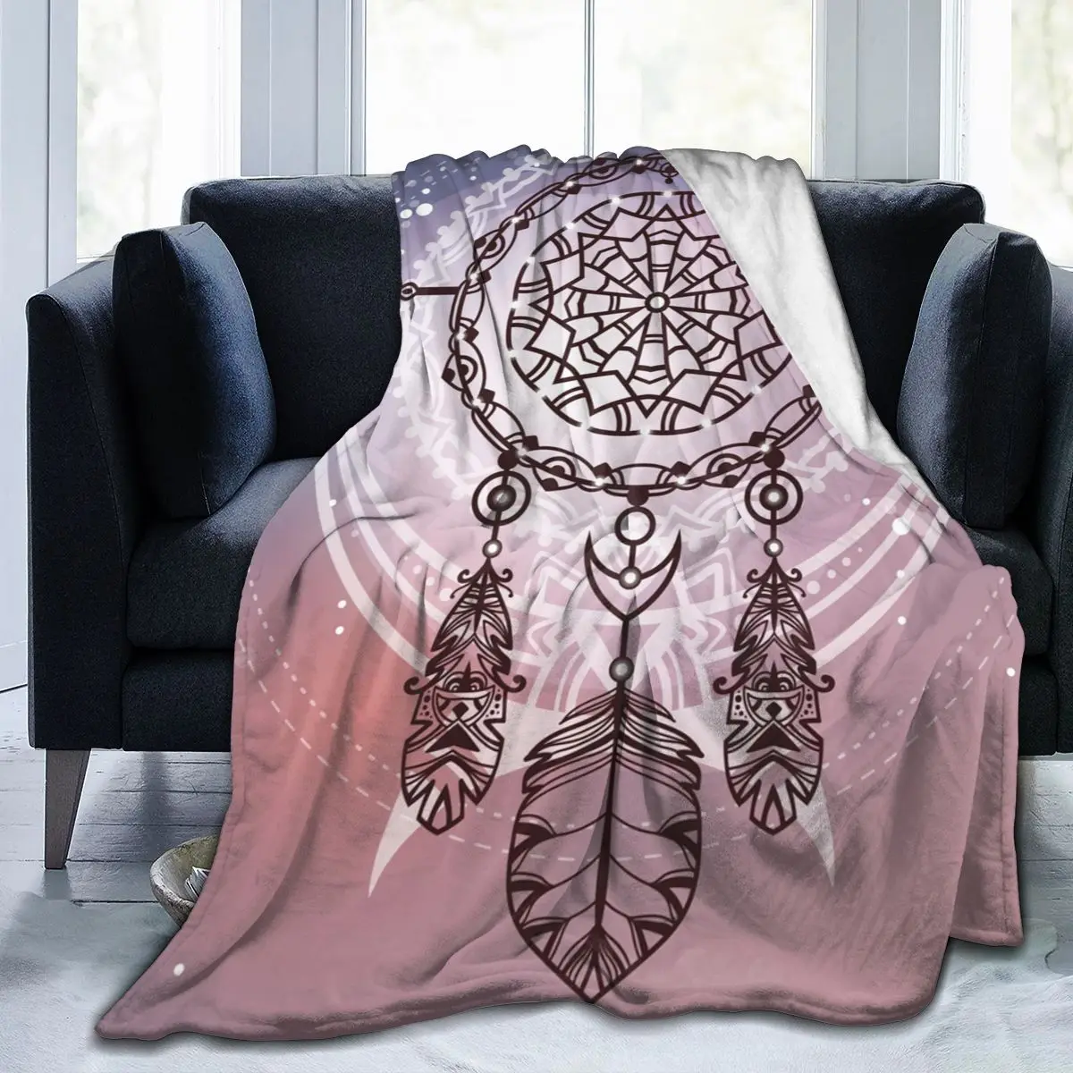 

Colorful Dreamcatcher Hippie Bohemian Super Soft Fleece Throw Blanket Dropship Blankets Flannel Fleece Lightweight Wholesale