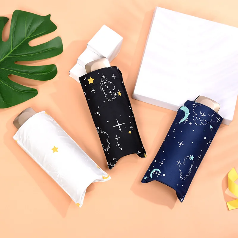 Зонт от солнца и дождя женский складной зонт двойного назначения легкий