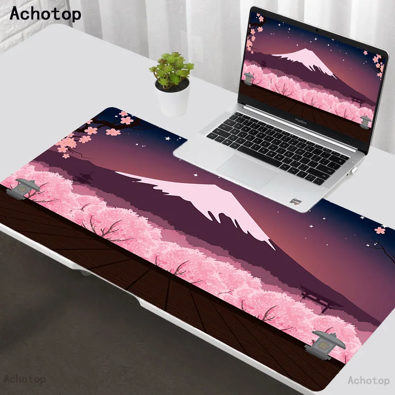 

Cherry Blossom Art XXL Lockedge Large Gaming Mouse Pad Computer Gamer Keyboard Mouse Mat Anime Desk Mousepad for PC Desk Pad Mat