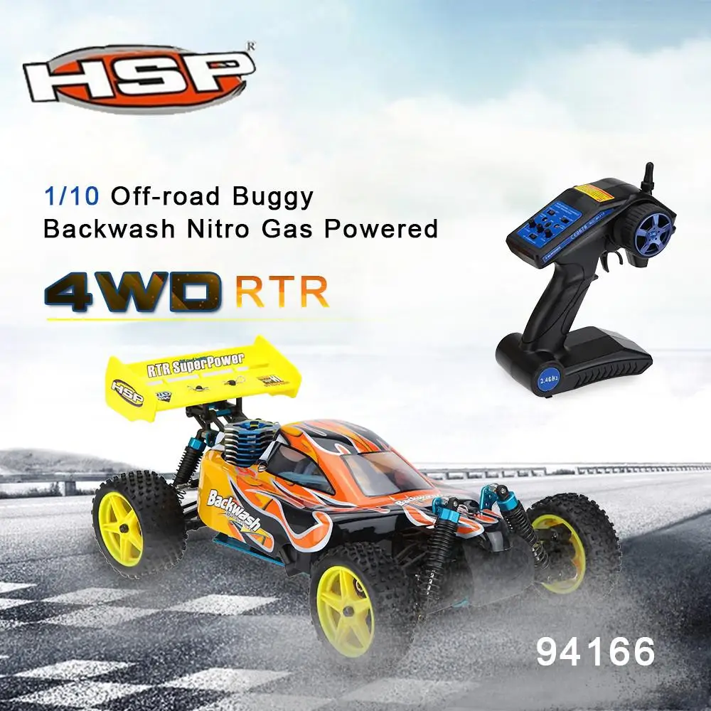 LeadingStar HSP Baja 1/10th весы нитро внедорожный Багги 4WD RC Hobby Cars 94166 с двигателем 18cxp 2 4G