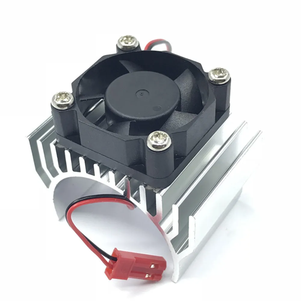 

Aluminum Alloy 540/550 Motor Heatsink Radiator With Fan JST Connector for 1/8 1/10 Rc Car Parts