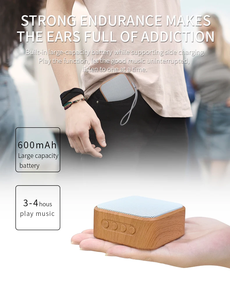 Ретро деревянный Bluetooth динамик портативный открытый беспроводной мини компьютер Bluetooth звуковая коробка поддержка AUX TF карта для iPhone Android