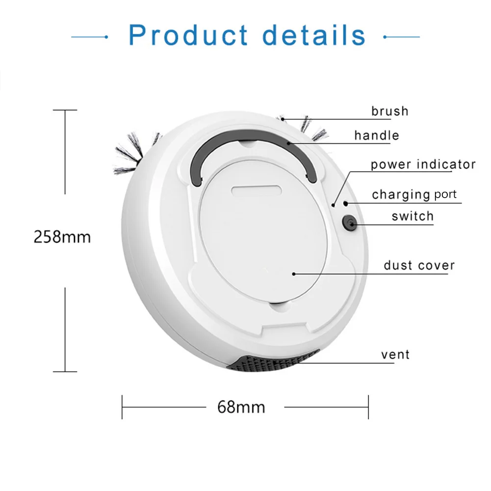 Automatic USB Charging Wireless Sweeping Robot Vacuum Cleaner Cordless Vaccum Carpet Robots Mop Aspirador Aspiradora | Дом и сад