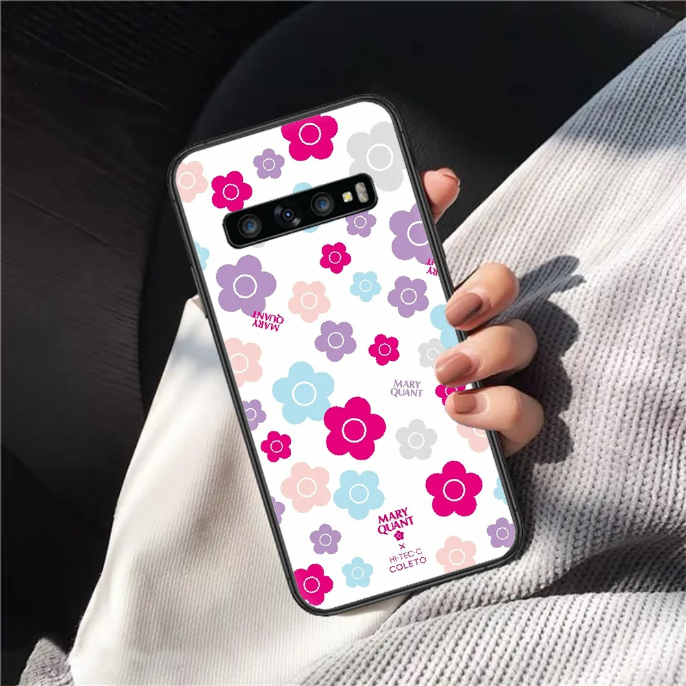 

Luxury Fashion Mary Quant Phone Case Cover Hull For Samsung Galaxy S 7 8 9 10 E 20 FE Edge Uitra Plus Note 9 10 20 Black Hoesjes