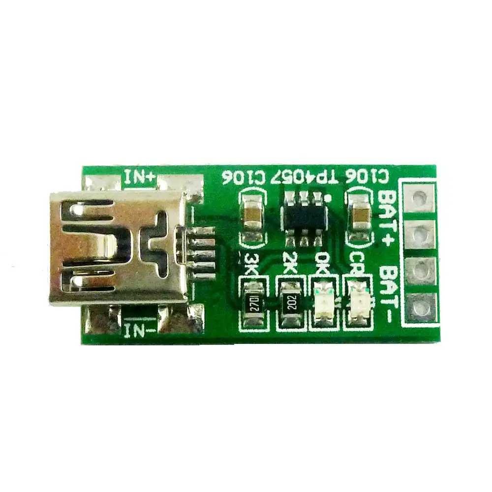 2x Mini USB Li модуль зарядного устройства литиевой батареи TP4057 DC 5 В до 4,2 в понижающая плата для мобильного телефона diy 18650 солнечное зарядное устройство