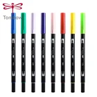 3 шт., AB-T, двойная головка, акварельная ручка, ручная роспись, художественный дизайн, ручная работа, маркер, Мягкая головка, акварельная ручка, маркер