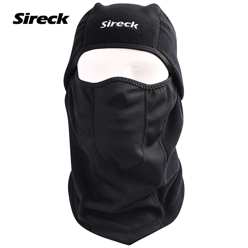 Sireck, кепка для бега,, зимняя, флисовая, тепловая, дышащая, водонепроницаемая, для шоссейного велосипеда, велосипеда, мотоцикла, бега, велоспорта, шапка для мужчин, Gorra - Цвет: LF7125 Black