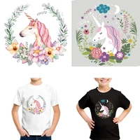 beautiful cartoon unicorn patches iron on patches for clothing pink white unicorn thermal heat transfer sticker clothes applique