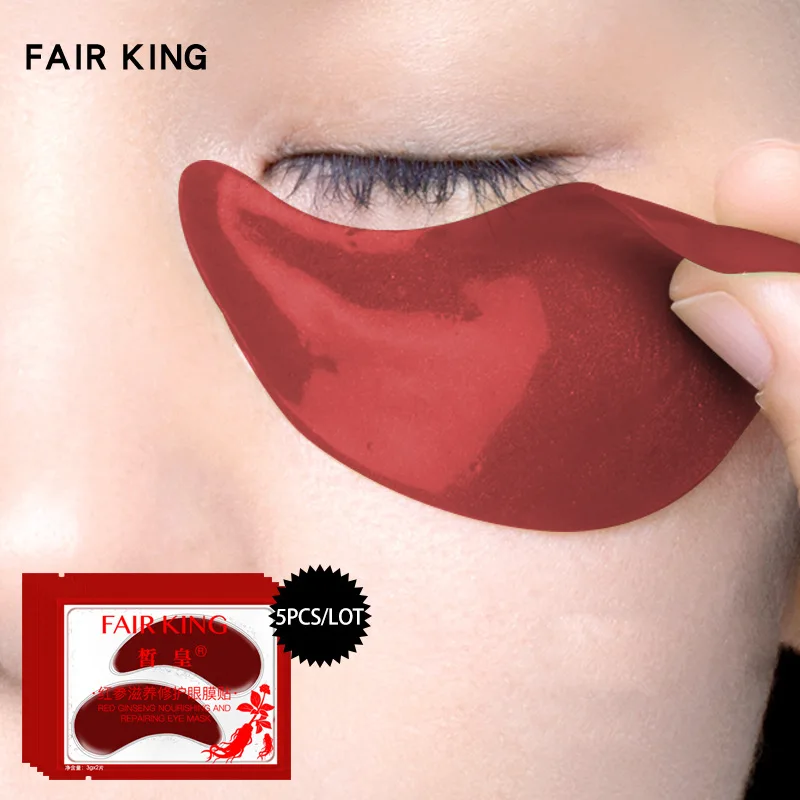 FAIR KING Red Женьшень/коллаген водорослевый кристалл маска для глаз патчи ухода за