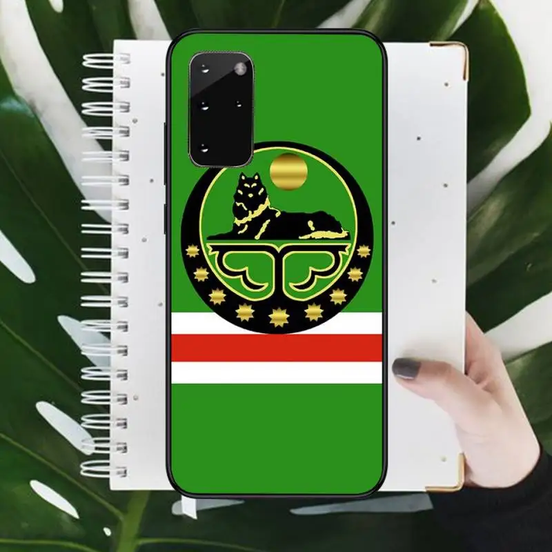 

Chechnya flag design pattern Phone Cases For Samsung galaxy S 9 10 20 A 10 21 30 31 40 50 51 71 s note 20 j 4 2018 plus
