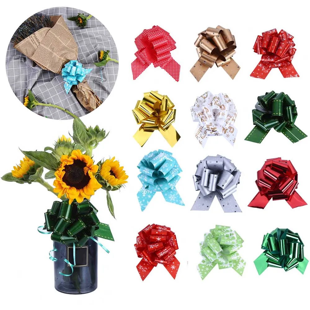 Behogar 14 шт DIY Потяните банты рождественские подарки оберточная лента для