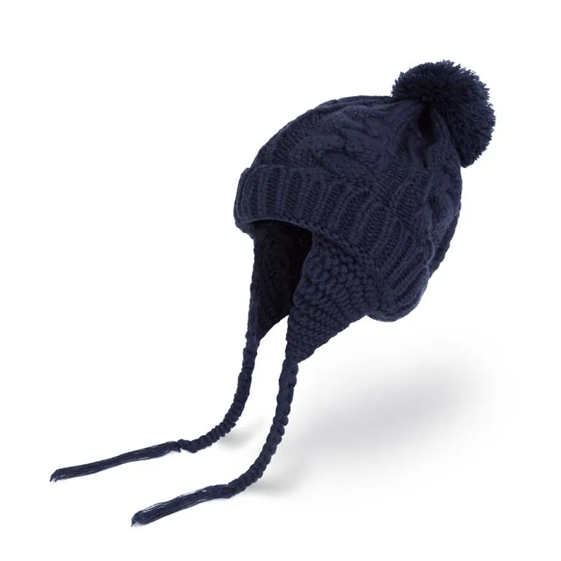 

Fashion Cute Infant Cap Autumn Winter Warm Knitted Hat Newborn Beanie Cap Baby Pom-pom Winter Hat For Boys Girls Ball Hat Kids