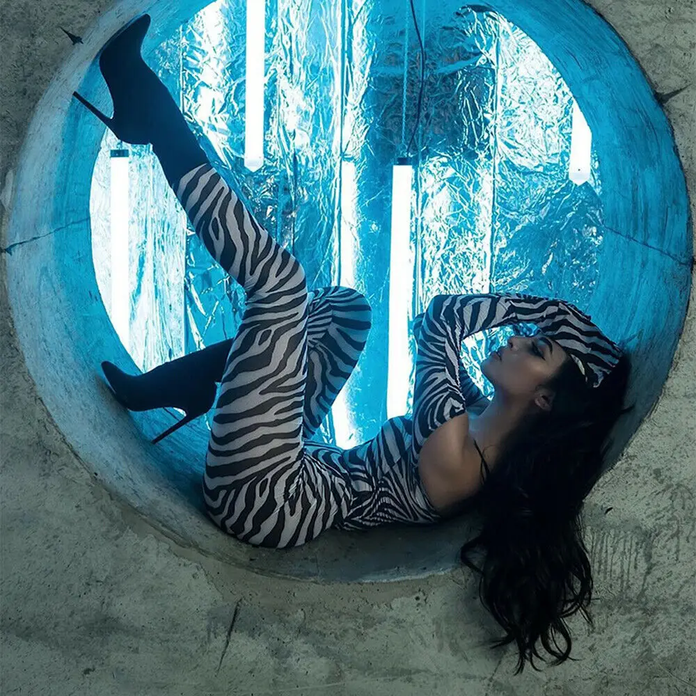 Сексуальный женский с открытыми плечами длинным рукавом Цветочный Повседневный