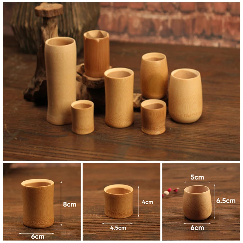 

Natural Water Tea Beer Bamboo Carved Cup Coffee Juice Drinking Mug Home Kitchen Creative Environmental Protection Bamboo Cup