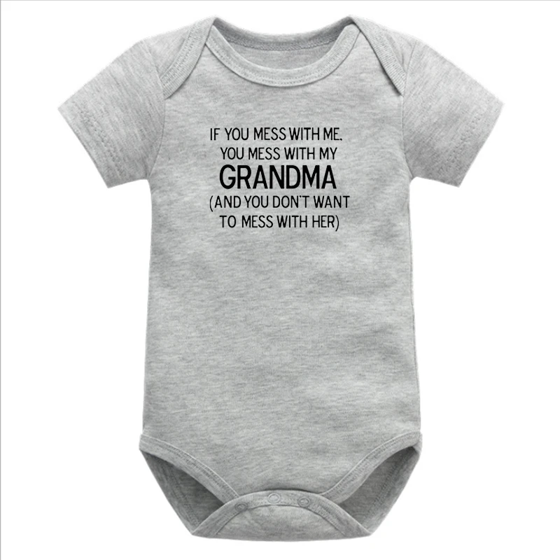 

Grandma Print Funny Baby Girl Onesie Print Rainbow Fashion Cotton Newborn Boy Clothes Newborn Christmas Girl Clothes Cotton M