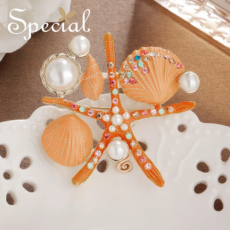 

Participating in Europe and the United States Marine wind chain.scarves buckle pin brooch female sweet sleep in the sea
