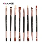 MAANGE набор кистей для макияжа из 58 предметов, косметические Двухсторонние Тени для бровей, черная деревянная ручка, мягкие нейлоновые волосы для женщин, инструмент для макияжа