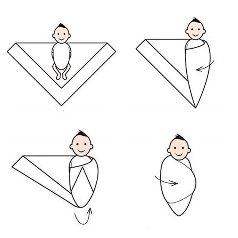 2pcs/set Newborn Baby Blanket Cotton Blanket Cartoon Pattern Multi-use Infant Stroller Cover Towel Baby Muslin Swaddle Wrap