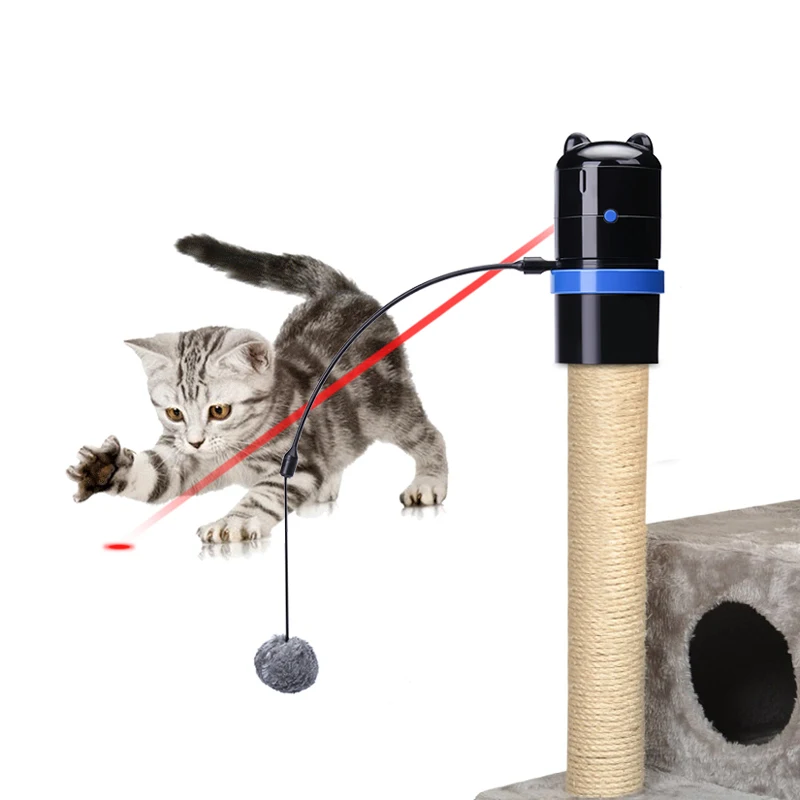 Электронные лазерные игрушки для кошек забавные LED Топпер Когтеточка перо