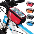 Велосипедная сумка на раму, водонепроницаемая, на верхнюю трубу, 5,0 дюйма, чехол для телефона, Сумка с сенсорным экраном, аксессуары для велосипедов