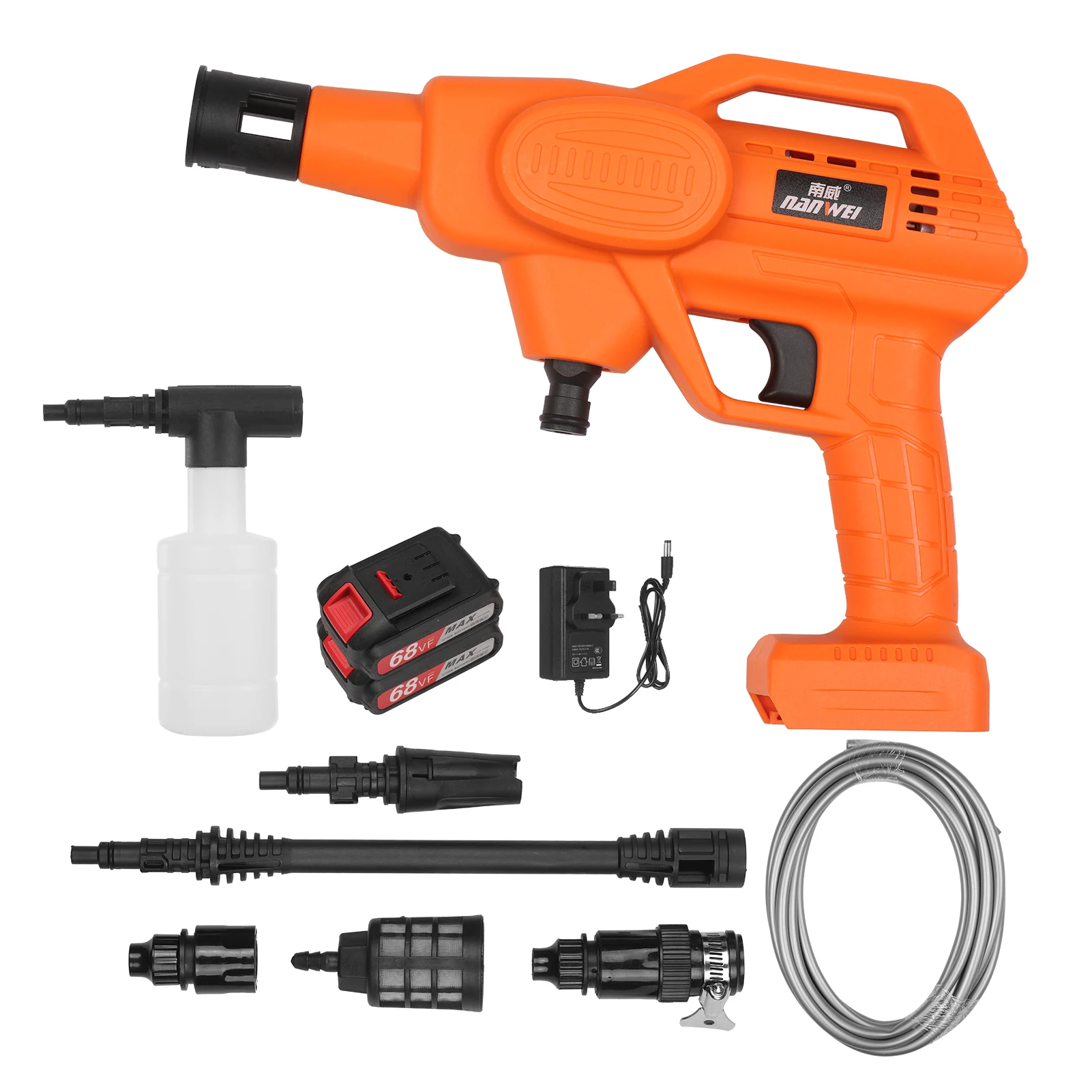 Дешево Мойка Автомобильная портативная под высоким давлением, аппарат для мойки автомобилей, 21 в