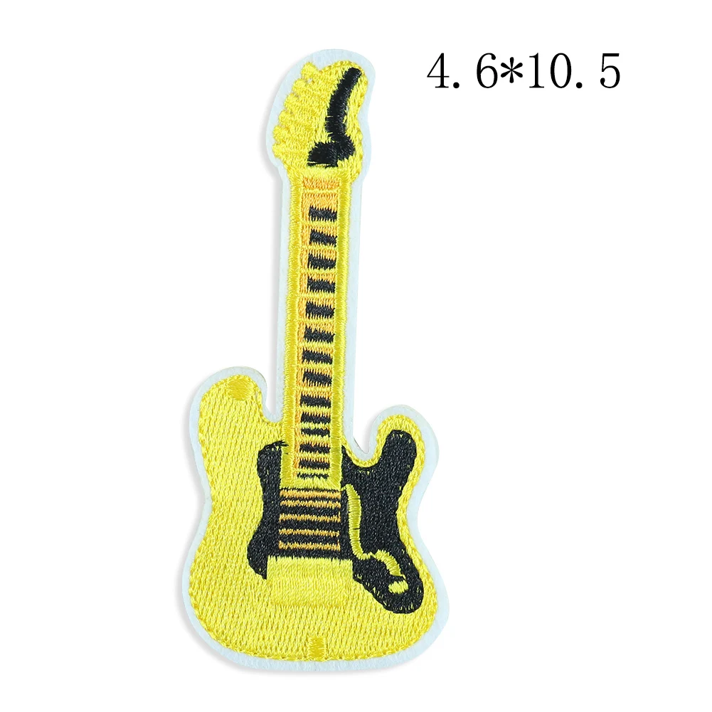 Новый Рок Музыка Гитара вышитые наушники нашивки Утюг на шитье аппликация патч