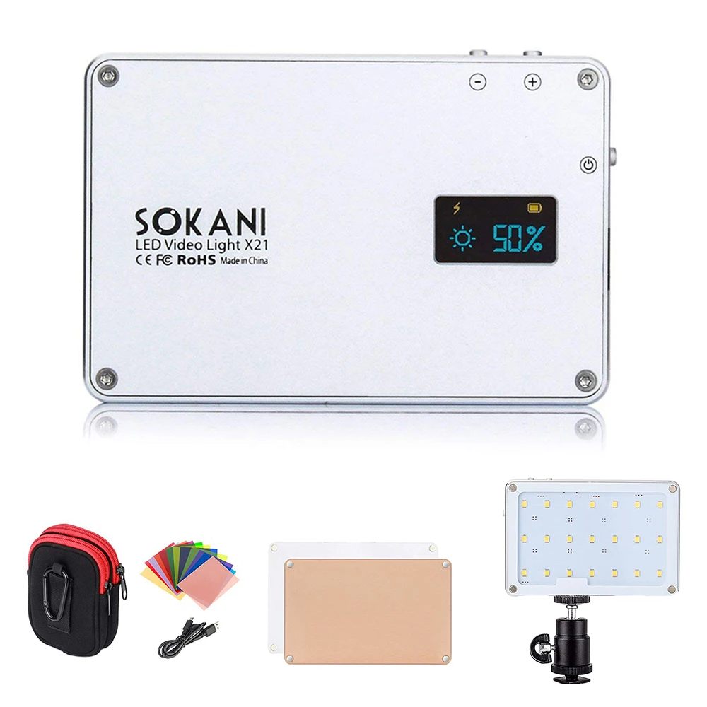 Видеокамера SOKANI X21 со светодиодной подсветкой Карманный экран OLED встроенный