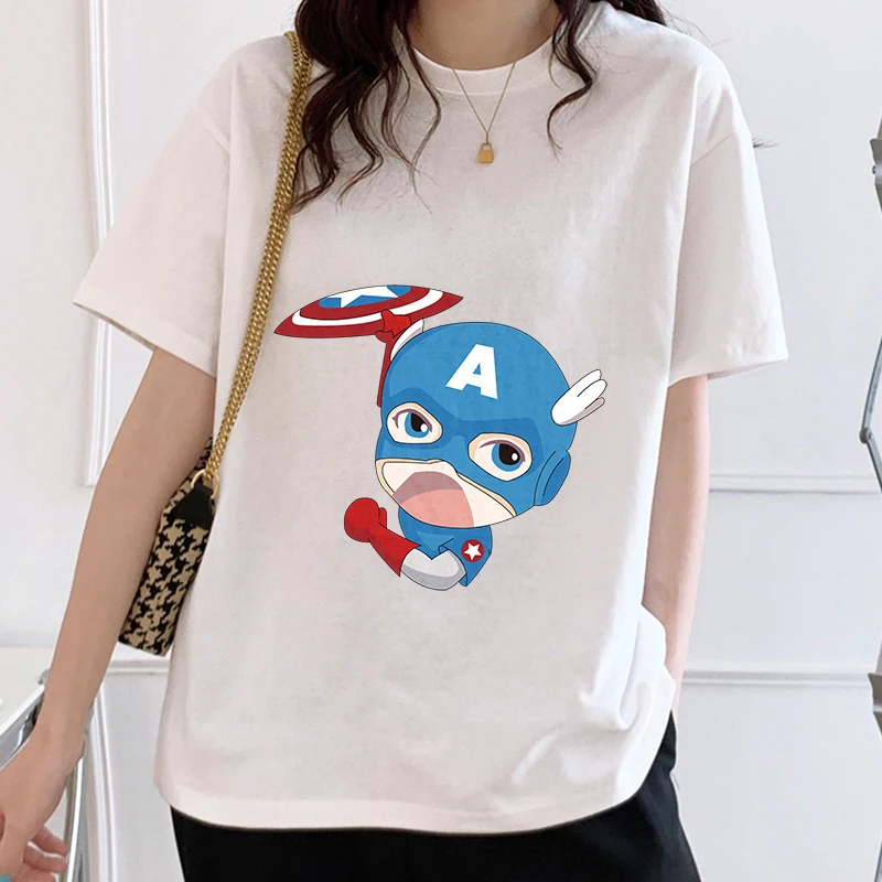 

Cute Baby Captain Ladies T-Shirts Classic Fashion Clothing 100% Cotton White Top Anniversary Mujer Camisetas