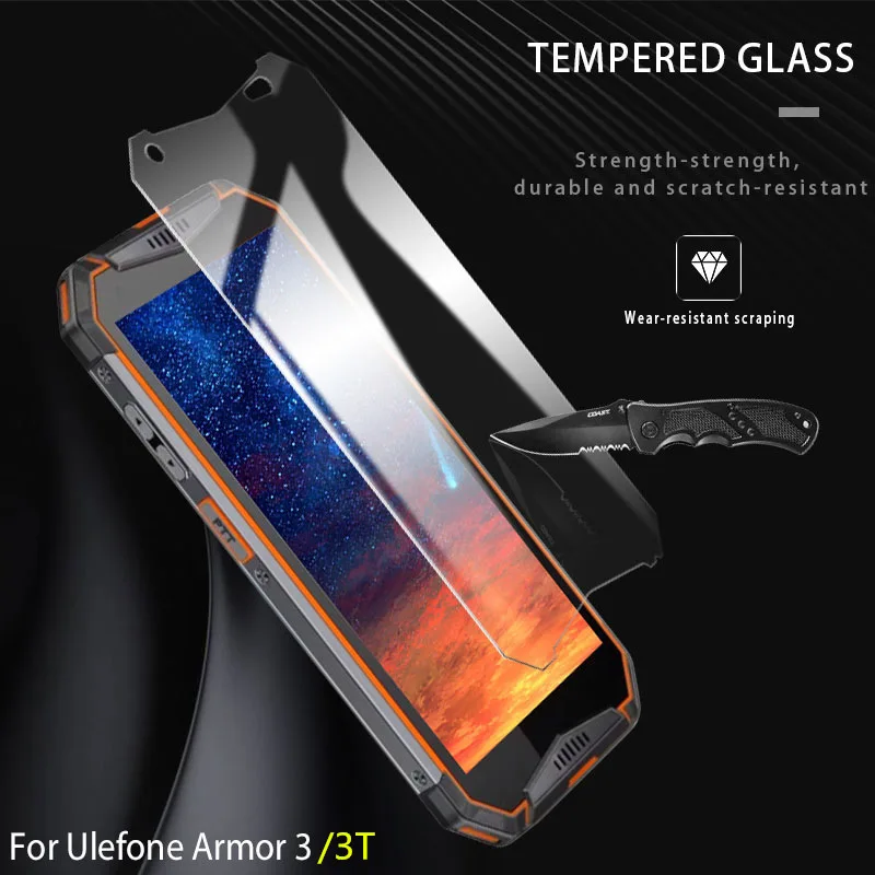 2019 new protective tempered glass for ulefone armor 3w 3wt glass protector for ulefone armor 3 3t screen protector phone film free global shipping