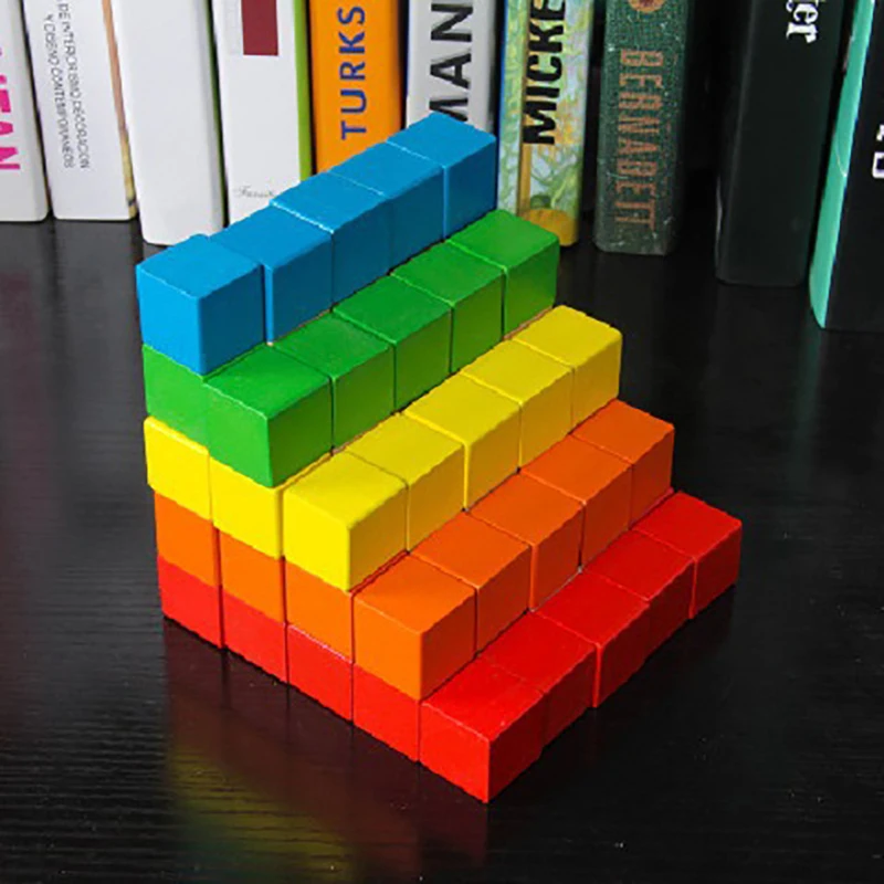 

50pcs/100pcs Wood Cubes Blocks Blank Dice DIY Tokens New Products 1cm/2cm Square Corner Color Board Game Cubes Early Education