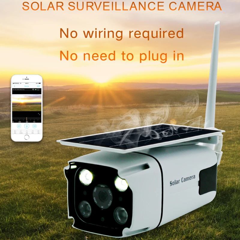 Wifi Солнечная камера 1080P IP 66 Водонепроницаемая беспроводная ip-камера ночного видения с датчиком движения двухсторонняя аудио уличная камера Веб-камера