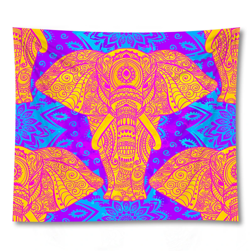 

Boho Tapestry Wall Hanging Cloth Tapestries Elephant Art Carpet