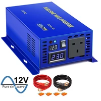 500w solar inverter 12v 220v dc to ac customizable pure sine wave inverter battery charger off grid system controller for cars