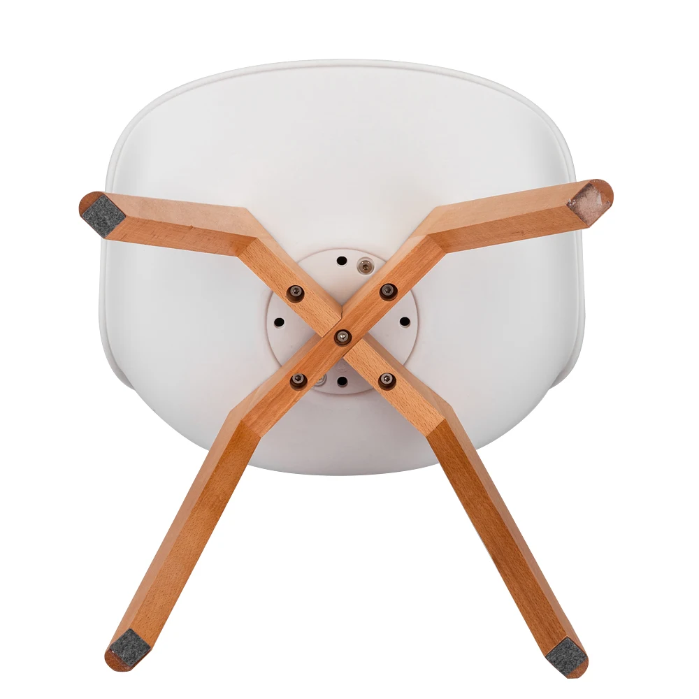 4 шт./компл. простой пластиковый стул с подкладкой из массива дерева для ресторана