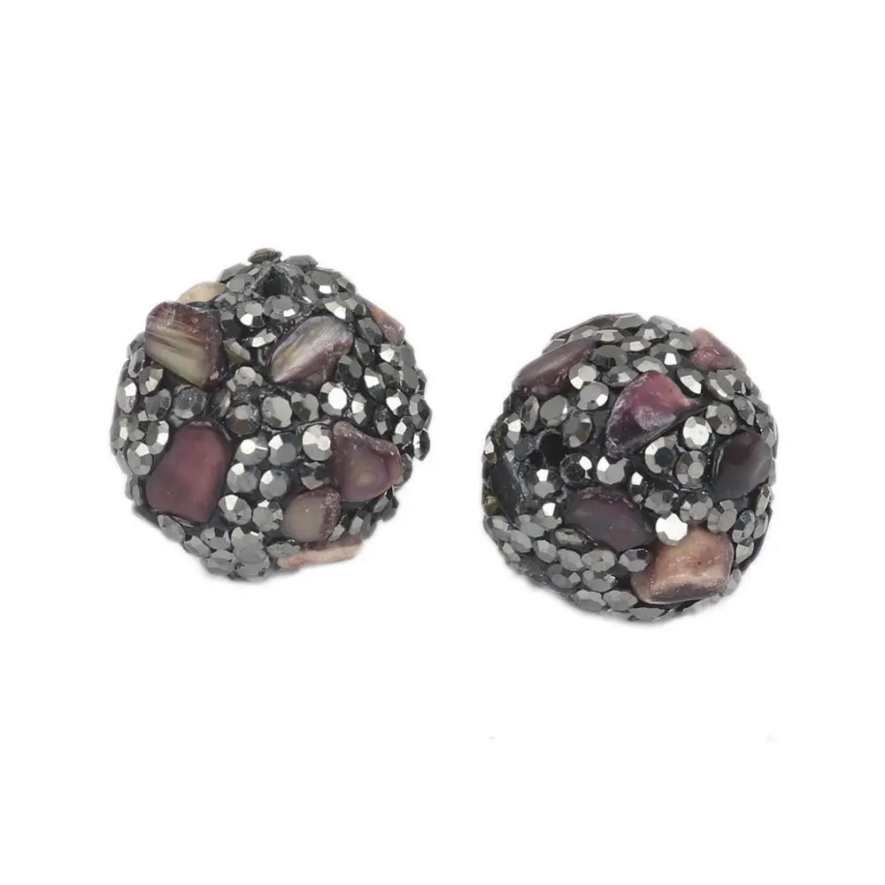 DoreenBeads Винтажные бусины из полимерной глины круглые многоцветные стразы сделай