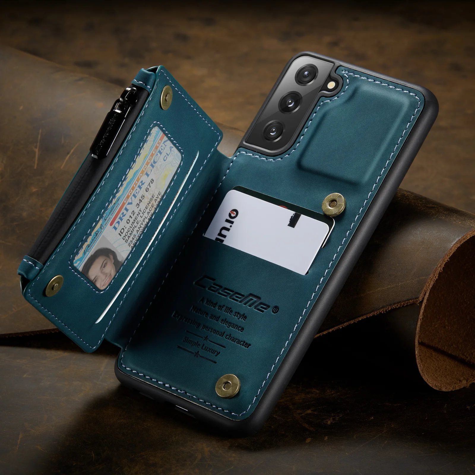 Магнитный кожаный чехол CaseMe в стиле ретро для Samsung Galaxy S21 S20 Note20 Ultra S10 Note10 S9 Plus A51 A71