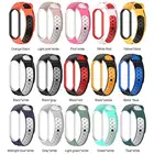 Ремешок для смарт-часов Xiaomi Mi Band 5 из ТПУ, двухцветный дышащий силиконовый браслет для смарт-часов TSLM1 2020