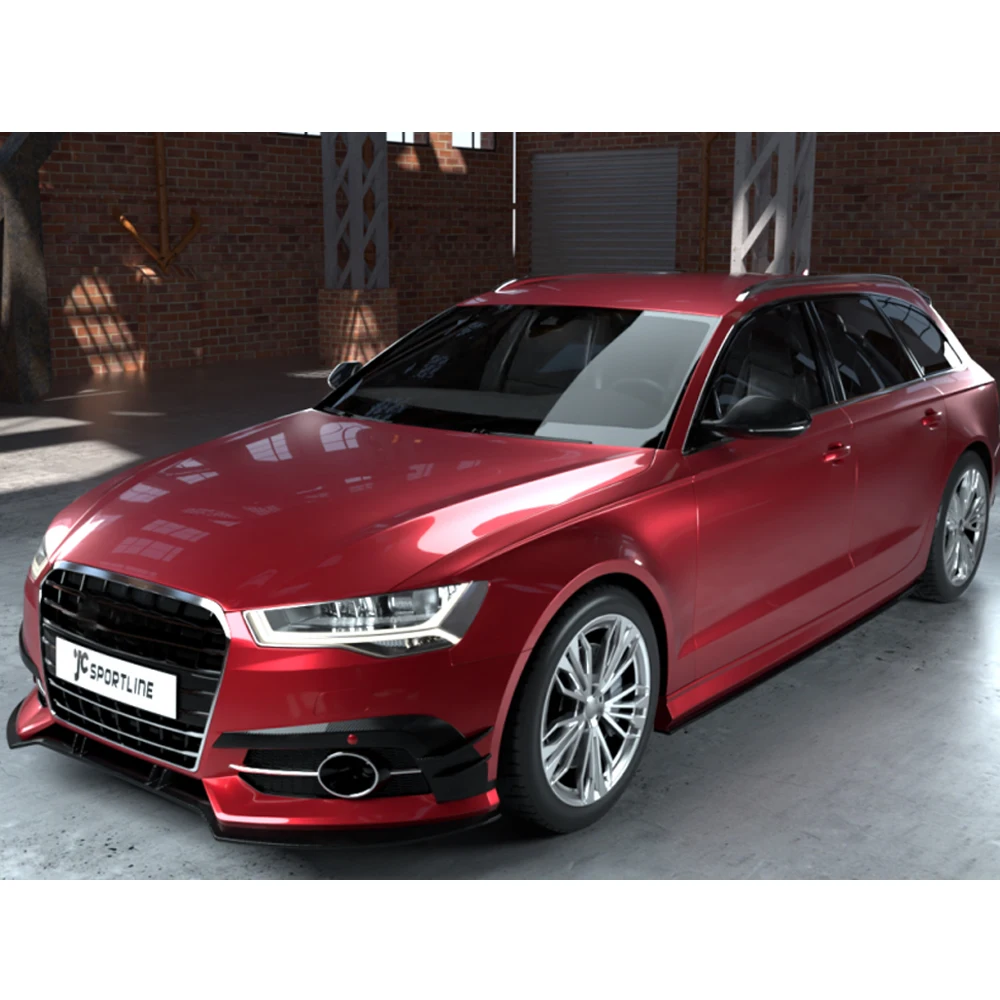 Углеродное волокно передний бампер для автомобиля Обшивка Audi A6 S6 Sline 2015-2018