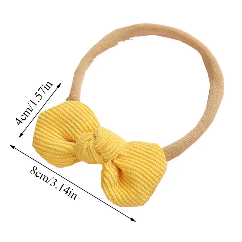

Infant Headband Toddler Big Knot Cute Solid Stretch Hair Ring Bowsknot Nylon Headband Polyester Corduroy Fabric Hair Accessories