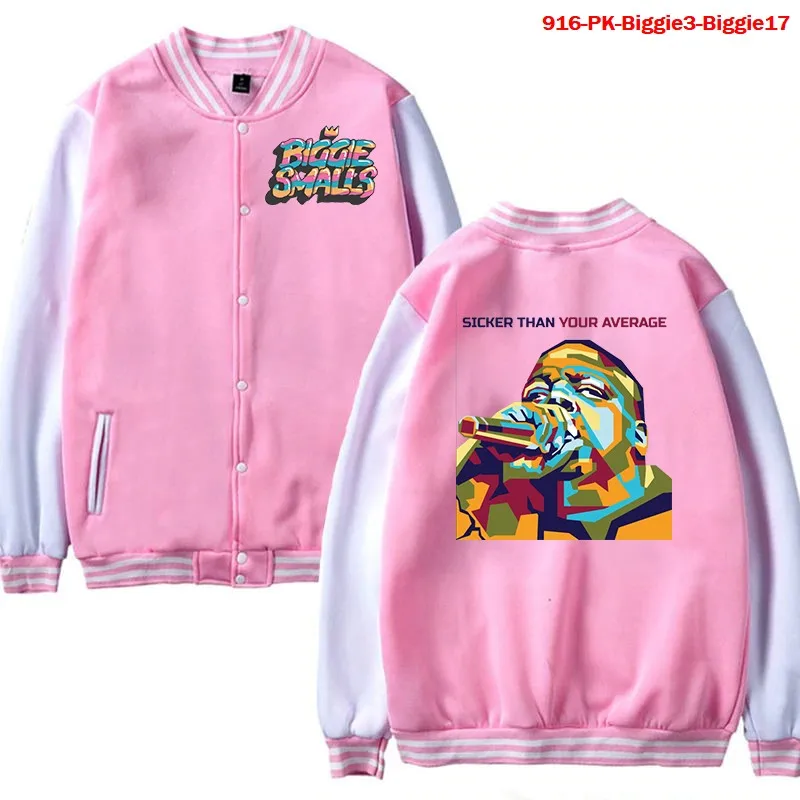 

Hot Sale Baseball Jacket Biggie Smalls Mens Jackets Fashion Plus Size Sweatshirt Hip Pop Streetwear Women Biggie Smalls Coat
