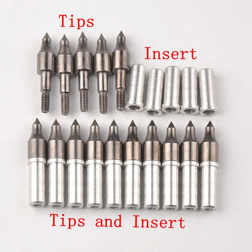 

125 зерна и стрел для стрелы советы по пунктам с 7,6 мм алюминиевый стрелка вставка для Охотный арбалет с употреблением желтого зубчика-углеро...